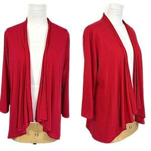 Charter Club Red Cardigan Size 2X Raspberry Red